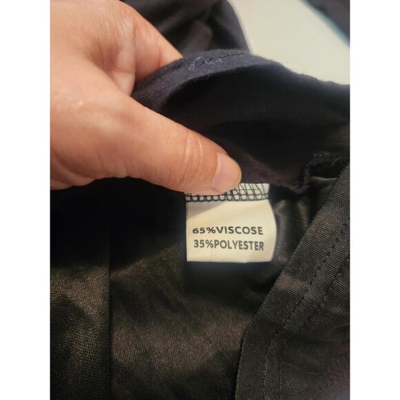 BTFBM Long Sleeve Shirt Dress, Ruched Side, Black, M, NWT - Picture 5 of 7